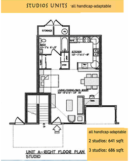 Yulupa Cohousing: Studio floorplan