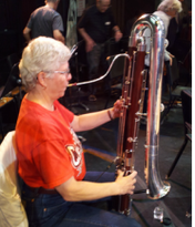 MaryAnn playing the bassoon
