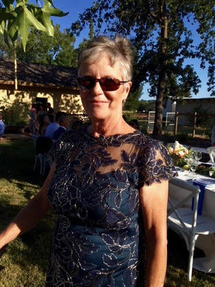 Barbara at her son's wedding, looking fabulous!